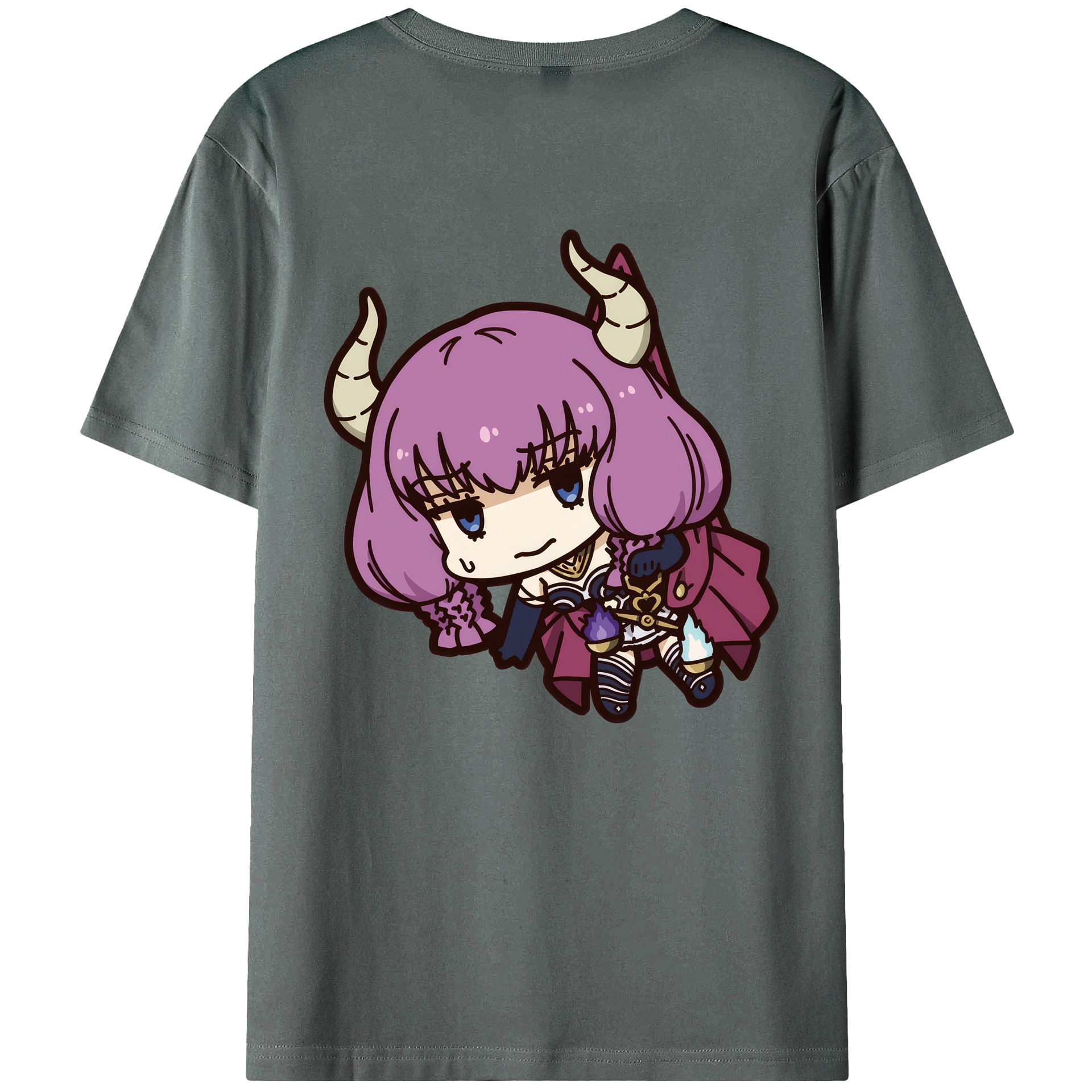 （画像用） 葬送のフリーレン Frieren 綿100％ メンズ半袖Tシャツ（バックプリント） 通気性